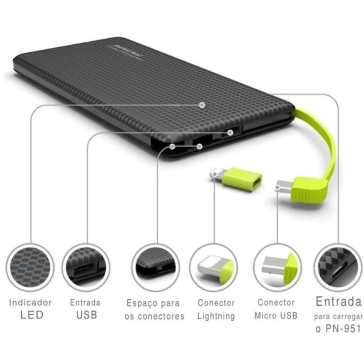 Carregador Portátil Universal para Todo Celular Power Bank